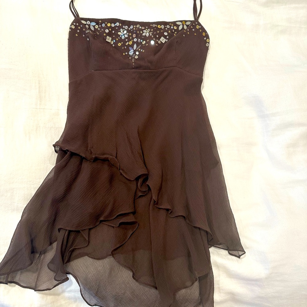 BCBGMAXAZRIA Silk tie-back tank top - Small